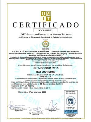 Certifiado ETSM